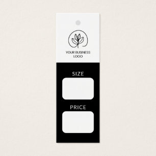 Black Modern Handmade Clothing Size & Price Tag