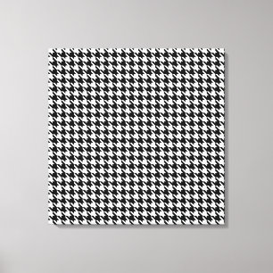 Black Modern Houndstooth at Emporiomoffa Canvas Print