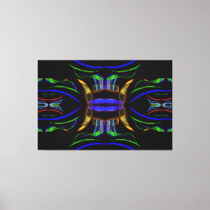 Black Modern Light Art Drama Complex 12 Canvas Print