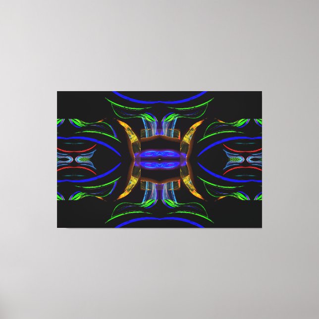 Black Modern Light Art Drama Complex 12 Canvas Print (Front)