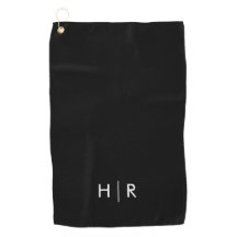 Black Modern Minimalist Monogram