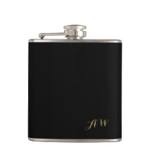 Black Modern Minimalist Monogram