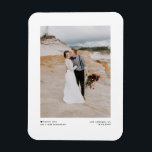 Black Modern Minimalist Photo Wedding Thank You Magnet<br><div class="desc">Celebrate your love and show gratitude with our customisable photo wedding thank you magnet! This unique keepsake is perfect for reminding your loved ones of your special day while expressing your heartfelt thanks in a memorable way. It features black minimalist typography with a heart accent. Personalise it by adding your...</div>