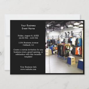 Black Modern Minimalist Professional Photo Event Invitation