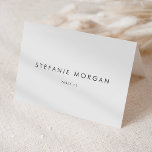 Black Modern Minimalist Wedding Place Card<br><div class="desc">Elevate your wedding reception with our customisable wedding place cards, designed to add a personal touch to your special day. They feature modern minimalist typography and a heart accent. Add your guests' names, the wedding date or a special message. Transform your reception tables into a stunning display of personalisation and...</div>