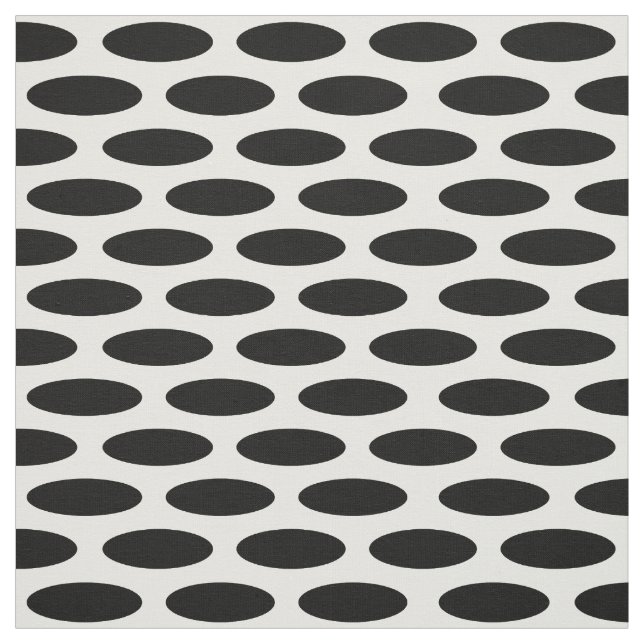Black Modern Oval at Emporiomoffa Fabric (Swatch)