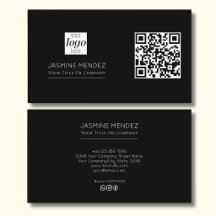 Black Modern QR Code Logo Social Icons  
