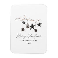 Black modern scandi elegant script Christmas Holid
