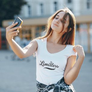 Black Modern Script Be Limitless Slim Fit Tee