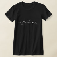 Black Modern Script Established Grandma