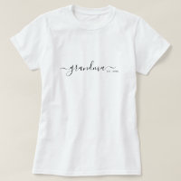 Black Modern Script Established Grandma