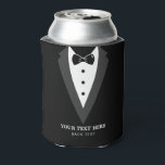 Black Modern Script Personalised Groomsmen Can Coo Can Cooler<br><div class="desc">Black Modern Script Personalised Groomsmen Can Cooler</div>
