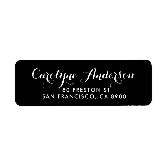 Black Modern Script Typography (Front)