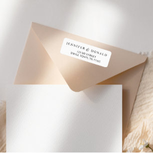 Black Modern Simple Script Address