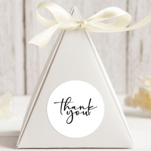 Black Modern Simple Script Baby Shower Classic Round Sticker