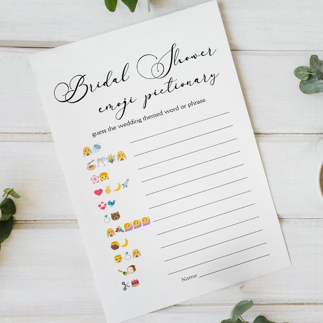 Black Modern Simple Script Game Emoji Pictionary (Creator Uploaded)