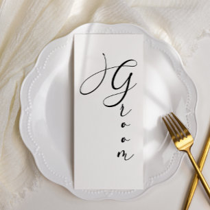 Black Modern Simple Script Reserved Seating  Menu