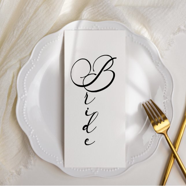 Black Modern Simple Script Reserved Seating Menu (Creator Uploaded)