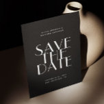Black modern simple typography minimalist wedding save the date<br><div class="desc">Black modern simple typography minimalist wedding Save the Date. Please contact me if you need additional items.</div>