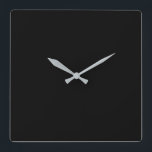 Black Modern Square Wall Clock<br><div class="desc">Elegant Black Modern Wall Clock</div>