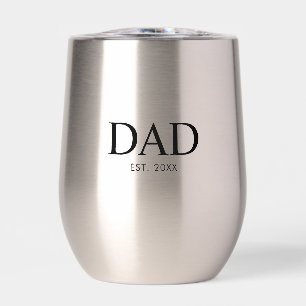 Black Modern Typography Dad Established