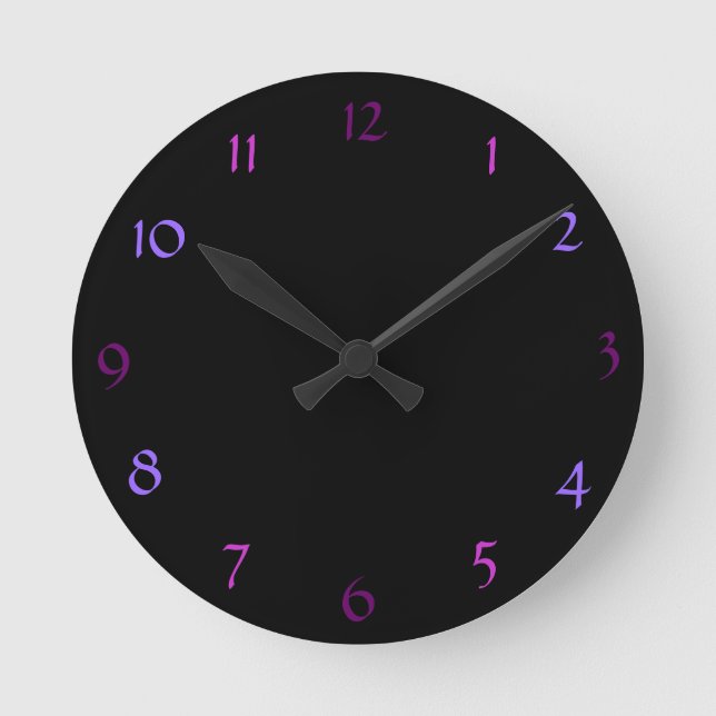Black Modern Wall Clock (Front)