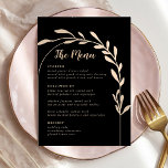 Black Modern Wedding Menu Cards<br><div class="desc">This wedding menu Has a modern handwritten font and a clean minimalist design. The menu cards feature a script style and a layout that is easy to cutomize.</div>