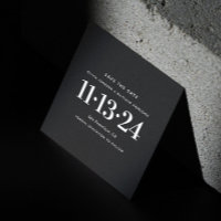 Black Modern Wedding. Minimalist Simple Typography