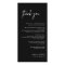 Black Modern Wedding Table Thank You Note