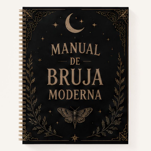 Black Modern Witch's Notebook/Manual Notebook (Front)