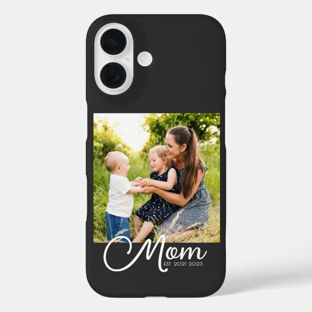 Black Mom Established Script Case-Mate iPhone Case (Back)