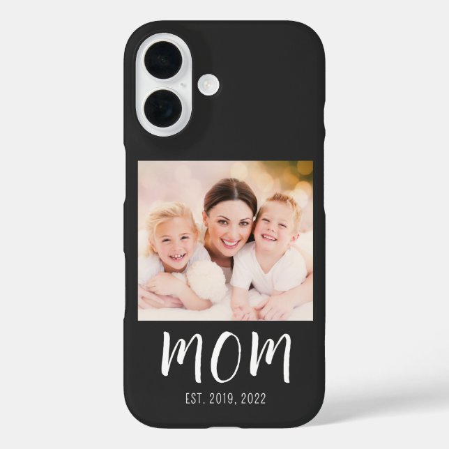 Black Mom Established Script Photo Case-Mate Case-Mate iPhone Case (Back)