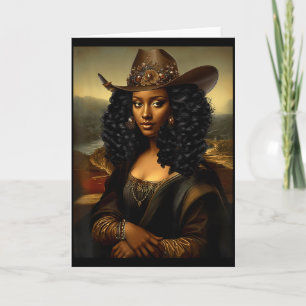 Black Mona Lisa African American Black History Mon Card