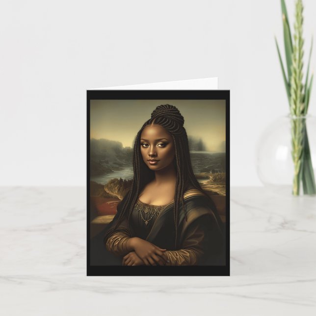 Black Mona Lisa African American Black History Mon Card (Front)