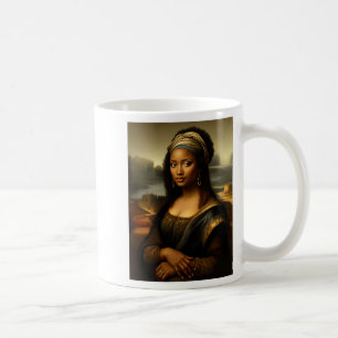 Black Mona Lisa African American Black History Mon Coffee Mug