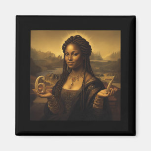 Black Mona Lisa African American Black History Mon Magnet