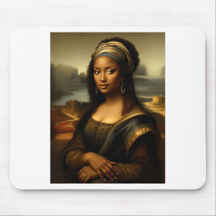Black Mona Lisa African American Black History Mon Mouse Pad