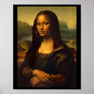 Black Mona Lisa African American Black History Mon Poster
