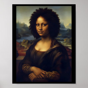 Black Mona Lisa African American Black History Mon Poster