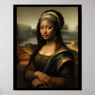 Black Mona Lisa African American Black History Mon Poster