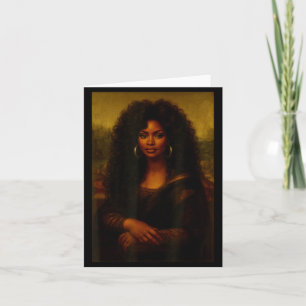 Black Mona Lisa Afro African American Melanin Blac Card