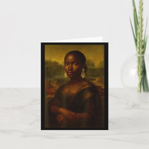 Black Mona Lisa Afro African Melanin Black History Card