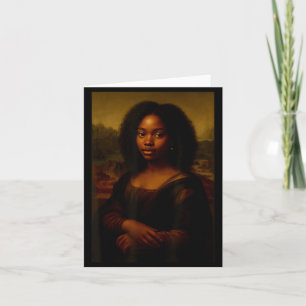 Black Mona Lisa Afro African Melanin Black History Card