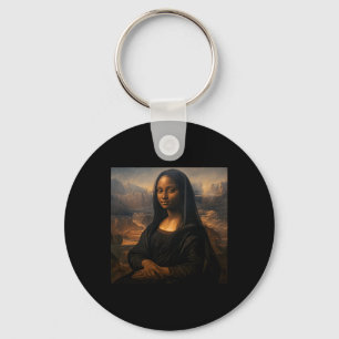 Black Mona Lisa Black History Month Juneteenth Key Ring