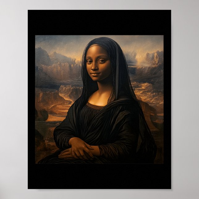 Black Mona Lisa Black History Month Juneteenth  Poster (Front)