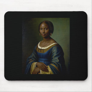 Black Mona Lisa Black History Month Woman Black He Mouse Pad
