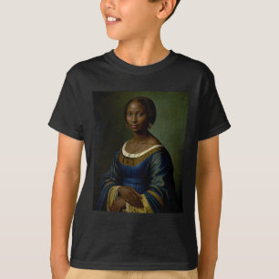 Black Mona Lisa Black History Month Woman Black He T-Shirt