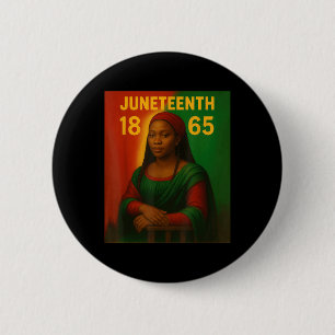 Black Mona Lisa Graphic Afro African American June 6 Cm Round Badge