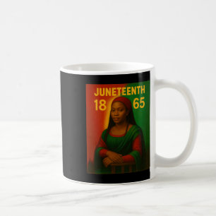 Black Mona Lisa Graphic Afro African American June Coffee Mug