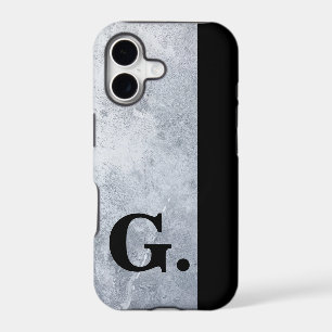 Black Monogram Cement Concrete Background For Men